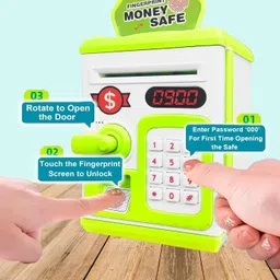 rg traders Piggy Bank Safe Box Money Coin ATM Kids Coin Bank image 4