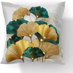 flipkart smartbuy Microfibre Cushion Pack of 1 Floral Golden Aura Collection-picture-22