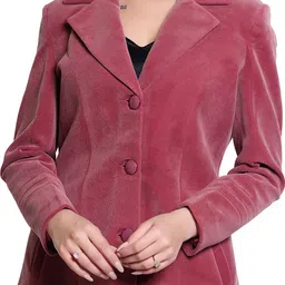 cutindia Wool Blend Solid Coat For Women-picture-19