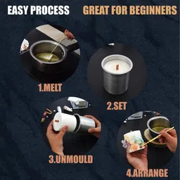 asian hobby crafts DIY Blooming Candle Making Kit with Material Set for Adults & Beginners image 3