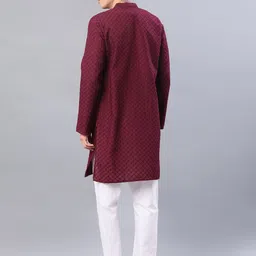 v-mart Men Polyester Kurta Pyjama Set image 3