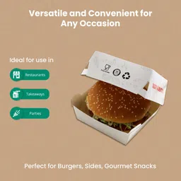 pack2eat Burger Box Paper Packaging Box image 3