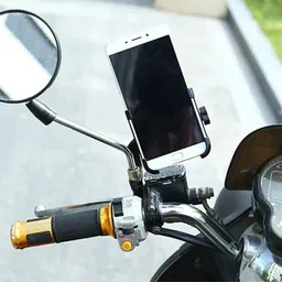 navineha Handle Fitting Aluminium Mobile Holder 2028 Bike Mobile Holder image 3