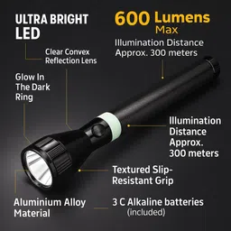regals choice Rechargeable Long Distance Torch with 4800mAh Battery and 15W LED Power 8 hrs Torch Emergency Light image 5