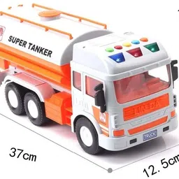calyxia Friction Powered Unbreakable Super Tanker Truck with Light and Sound image 2