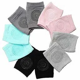 2 Sets Anti-slip Paded Baby Knee Pads for Crawling,Knee & Elbow Safety Protector Multicolors Baby Knee Pads-image-93