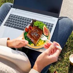 yelona 2 Layer Bento Thermal Insulated Lunch/Tiffin Box With Bag & Cutlery For Office 2 Containers Lunch Box image 5