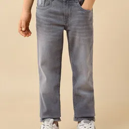 U.S. Polo Assn. Kids Boys Slim Fit Mid-Rise Light Fade Stretchable Jeans-picture-43