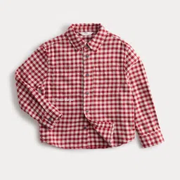 Marks & Spencer Boys Checked Spread Collar Pure Cotton Casual Shirt-picture-56