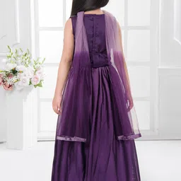 Tiny Kingdom Girls Embroidered Ready to Wear Lehenga & Blouse With Dupatta image 5