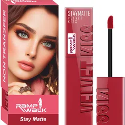 Ramp Walk Velvet Kiss Set Of 3 Waterproof Liquid Lipstick - 3.5 ml Each - Shade 1 - 2 - 9 image 5