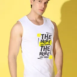 WOOSTRO Pack of 2 Printed Combed Cotton Innerwear Vests with Intelliease Technology image 2