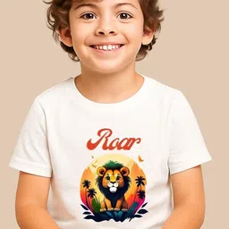 TAGWEAR Boys Simba Graphic Printed Round Neck Cotton T-shirt-picture-49