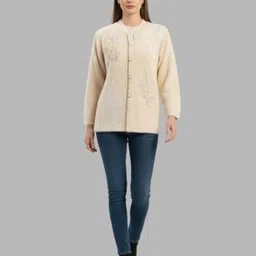 Gouri Women Embroidered Woollen Cardigan-picture-19