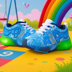 JOOTIYAPA Kids Colourblocked Round Toe LED Sneakers-picture-1