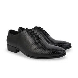 House of Pataudi Men Textured Formal Derbys-picture-21