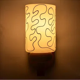 1ST TIME Black & White Printed Wood Contemporary Cylinder Shaped Wall Lamp-picture-13