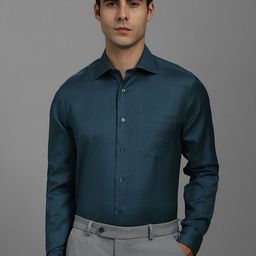 Louis Philippe Men Spread Collar Geometric Printed Cotton Formal Shirt-picture-43