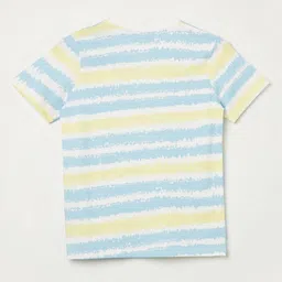 Fame Forever by Lifestyle Boys Striped Round Neck Regular Fit Casual T-Shirt image 3