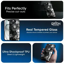 QRIOH Abstract Printed iPhone 12 Back Case Mobile Accessories image 3
