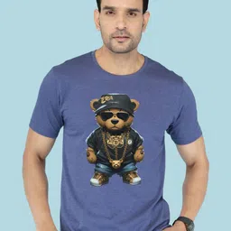 NOBLE HUSTLE Men Pure Cotton Graphic Printed T-shirt-picture-24