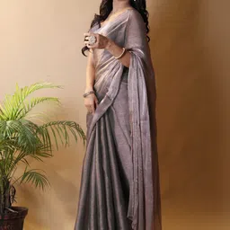 IRSIA Woven Design Zari Poly Chiffon Saree image 4