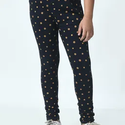 BAESD Girls Printed Pure Cotton Churidar-Length Leggings-picture-40