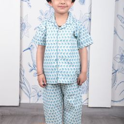 Polka Tots Kids Printed Pure Cotton Night suit-picture-33