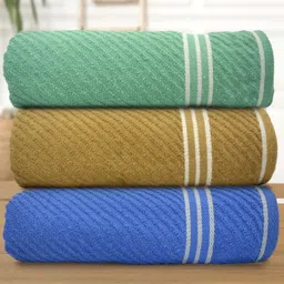 Aura Green & Blue 3 Cotton 400 GSM Bath Towel image 1