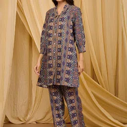 Zolo Label Multicolor Pure Cotton Co-Ord Set image 5