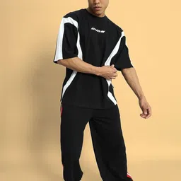 WEARDUDS Men Stripped Relaxed-Fit Track Pants image 5