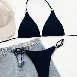 RECENT FASHION Halter Neck Swim Bikini Set image 3