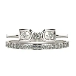 VALANOVA White Gold Plated Sterling Silver Certified 0.25 Ct Lab Grown Diamond Ring-picture-36