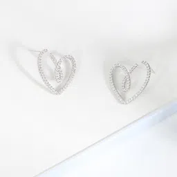FIMBUL Heart Shaped Studs Earrings image 2