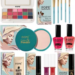 FOPE Set Of 14 Foundation, Compact, Lipstick , Nail Paint, Eyeshadow, Mascara & Eyeliner image 1