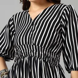 Jash Creation Women White Crepe Printed Anarkali Kurtas image 2