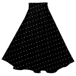 Sangria Girls Polka Dots Printed Mirror Work Round Neck Lehenga With Choli image 4