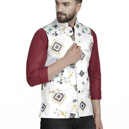 B BEN Sleeveless Printed Men Jacket () image 3
