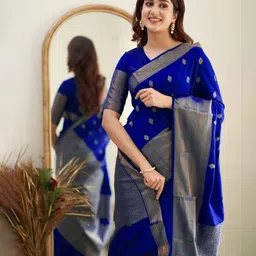 AMRUTKALA SAREES Woven Design Zari Banarasi Saree image 5