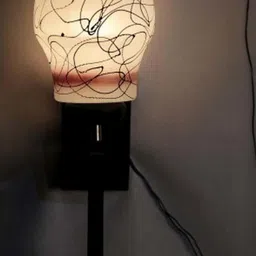 Somil Premium Designer Glass Wall / Night Lamp Elegant & Stylish Dcor Accent for Modern Interiors, color- Brown, White, Black, Size:- 19 X 24 X 29.5 CM-picture-40