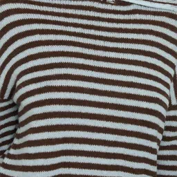 LULU & SKY Women Striped Shawl Collar Long Sleeves Pullover image 4