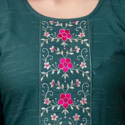 AUZAAI COLLECTION Selection Of 2 Yoke Design Thread Work Pure Cotton Straight Kurtas image 2