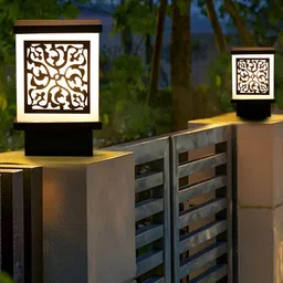 GAUVIK Black & White Waterproof Rust Resistant Outdoor Gate Lamp image 4