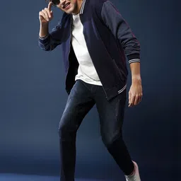 Campus Sutra Men Colourblocked Lightweight Bomber Jacket image 4