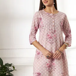 Anouk Rustic Round Neck Floral Printed Straight Kurta-picture-13