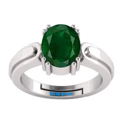 RSPR 14.25 Ratti 13.62 Carat Emerald Panna Gemstone Stone-Studded Adjustable Finger Ring-picture-40