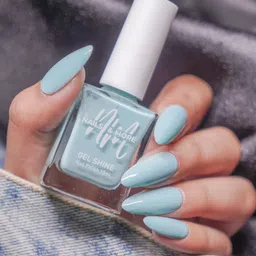 nails & more Gel Shine Glossy Argan Oil Long-Wearing Nail Polish - 10 ml - Light Blue 36 image 2