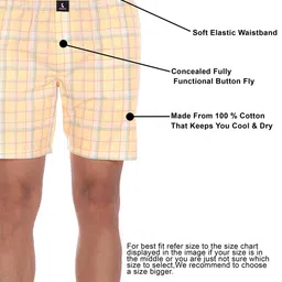 BENOVA Pack Of 2 Checked Pure Cotton Boxers BNV-24-25-P2-S image 5