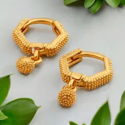 SHREE KRISHNA SHOPPING Gold-Plated Brass Earrings image 1