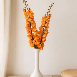Homesake Orange 2 Pieces Artificial Flower With Pot-image-51